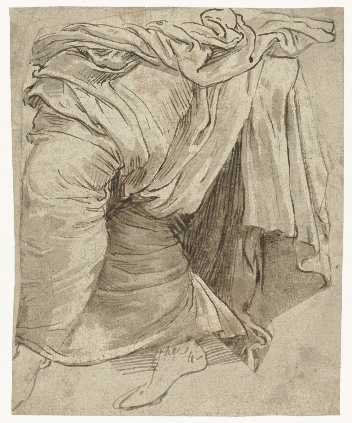 Study of a drapery, Lambert Lombard, 1516 - 1566