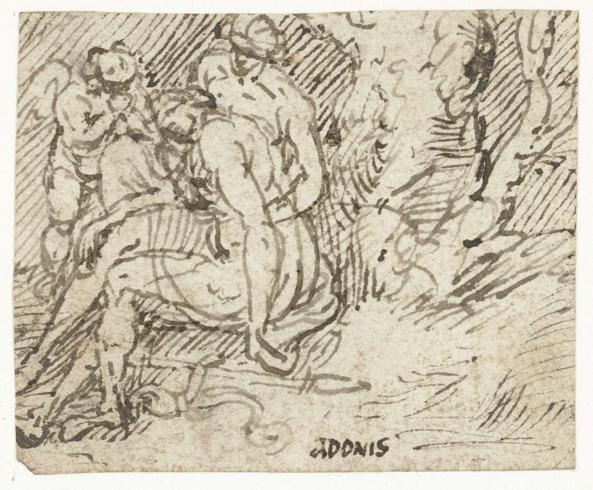 Venus, Cupido en Adonis, Lambert Lombard, 1516 - 1566