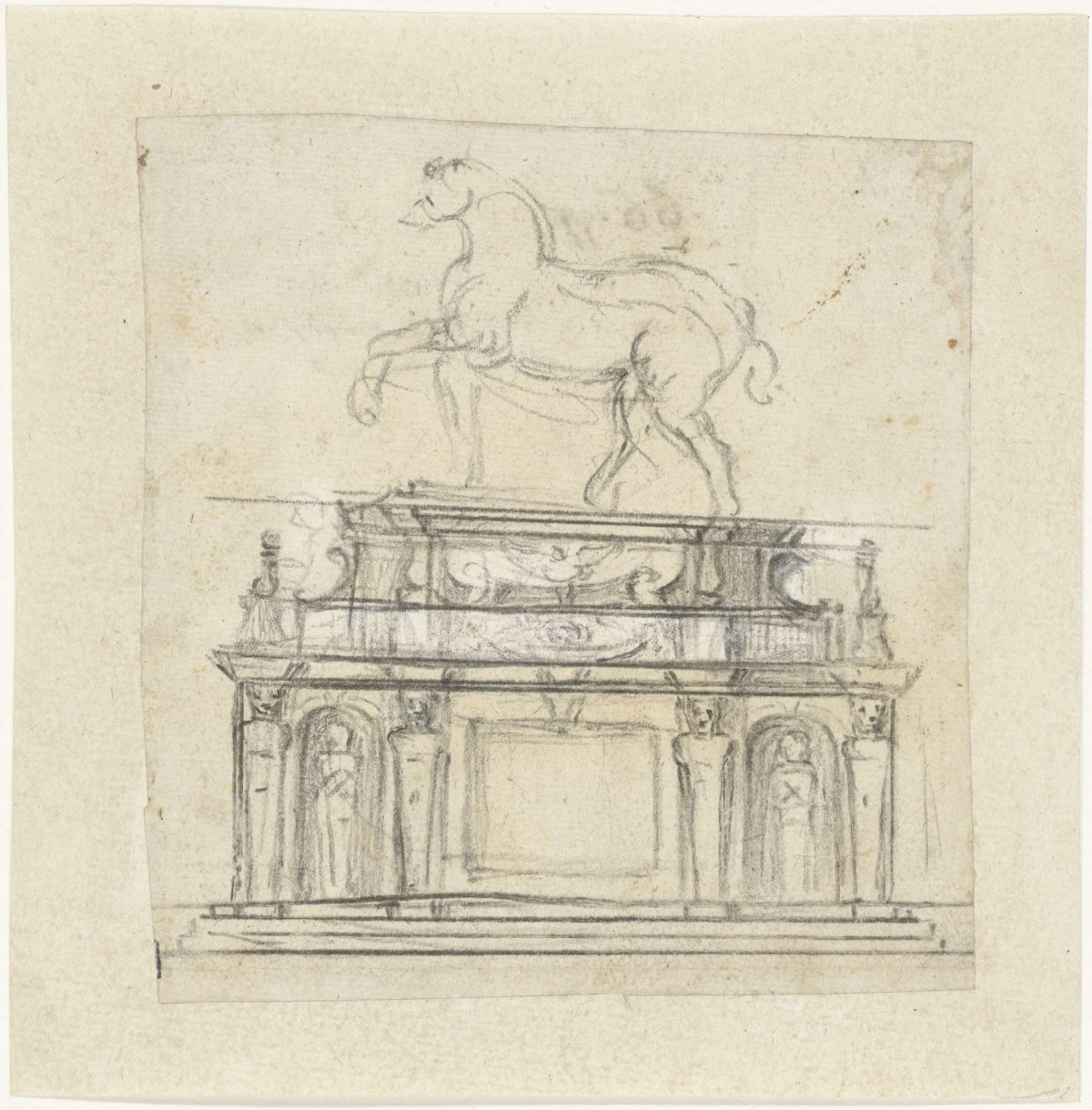 Design for an Equestrian Statue of Henry II of France, Michelangelo, 1559 - 1564