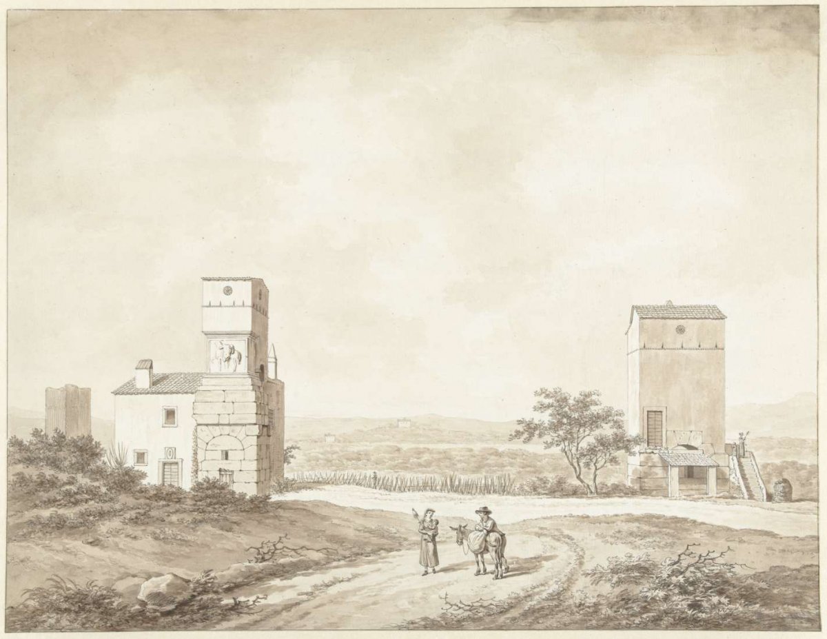 Ruins of the Villa Adriana near Tivoli, Daniël Dupré, 1761 - 1817