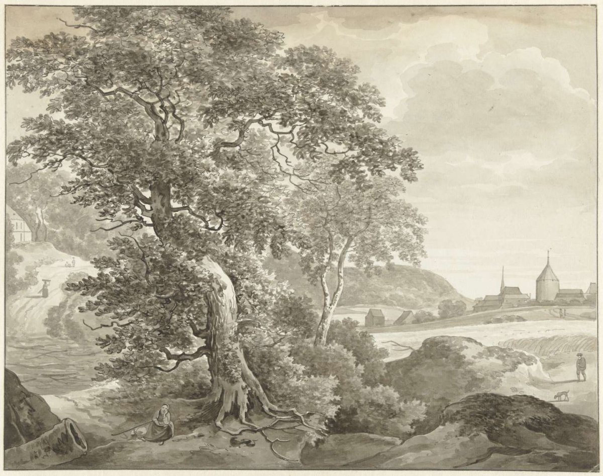 Landscape to Ruisdael, Daniël Dupré, 1786