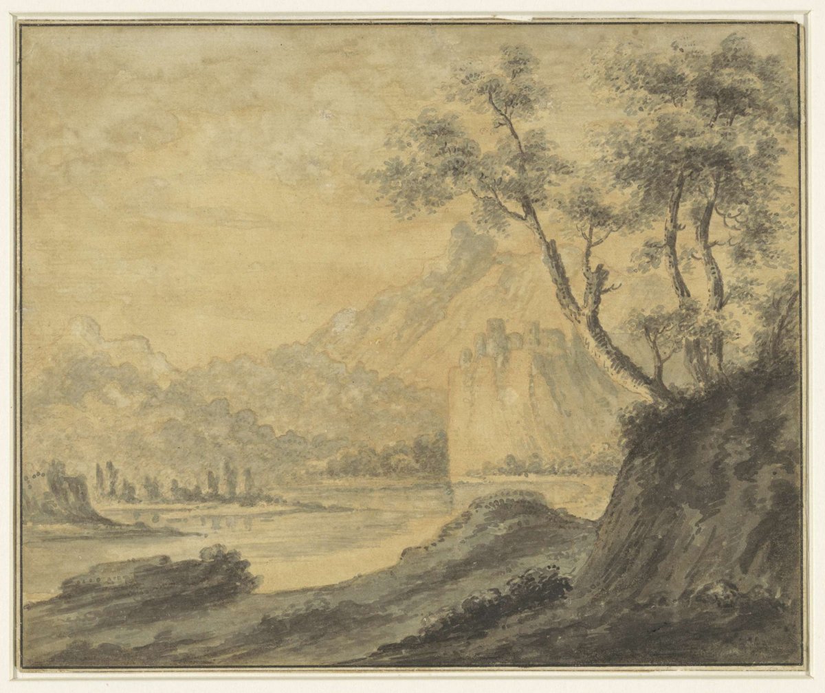 River landscape with rocks, John Robert Cozens, 1775 - 1820