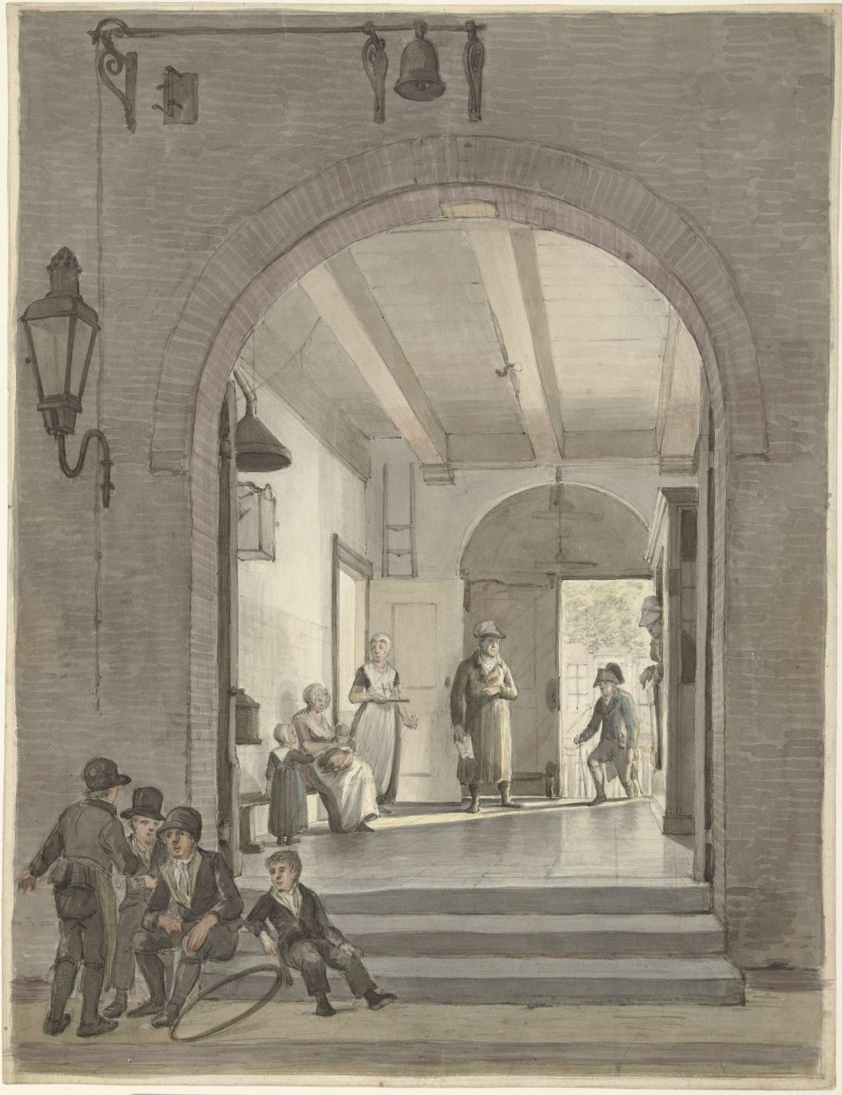 The entrance to the Diaconate and Spouse House of the Evangelical Lutheran Congregation on Nieuwe Keizersgracht., Johannes Jelgerhuis, 1780 - 1836