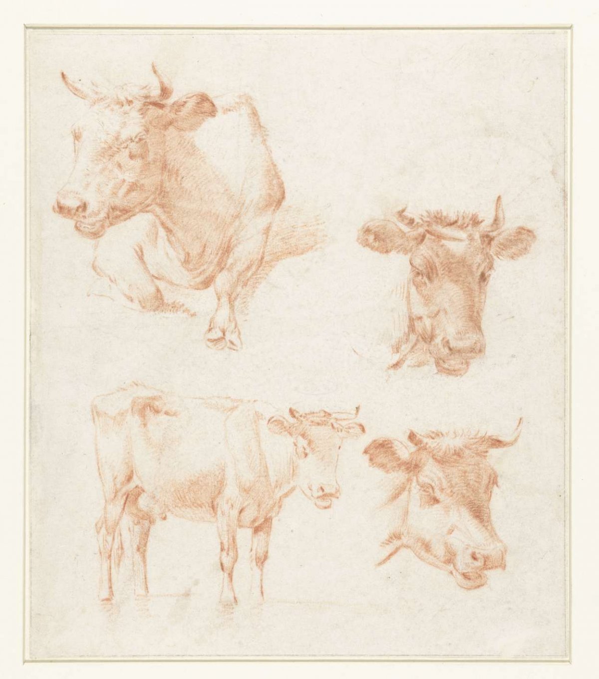 Vier koeien, Jean Bernard, 1792 - 1810