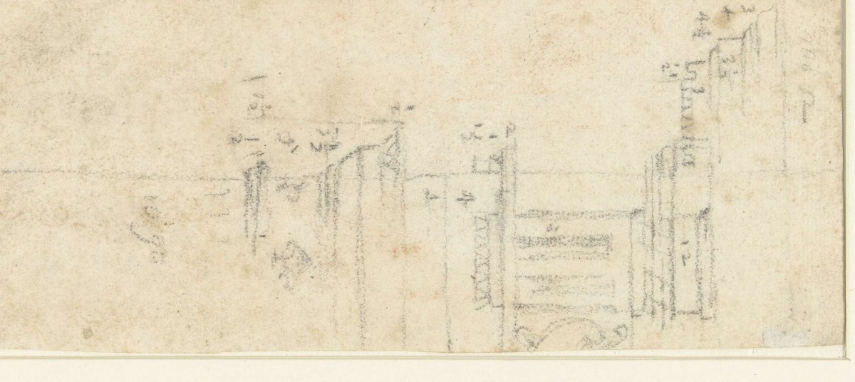 Architectonische hoofdgestel, anonymous, 1500 - 1599