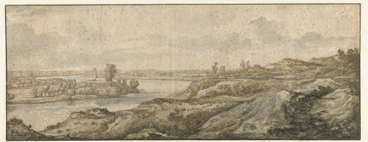 Landscape with a river, Aelbert Cuyp, 1630 - 1691