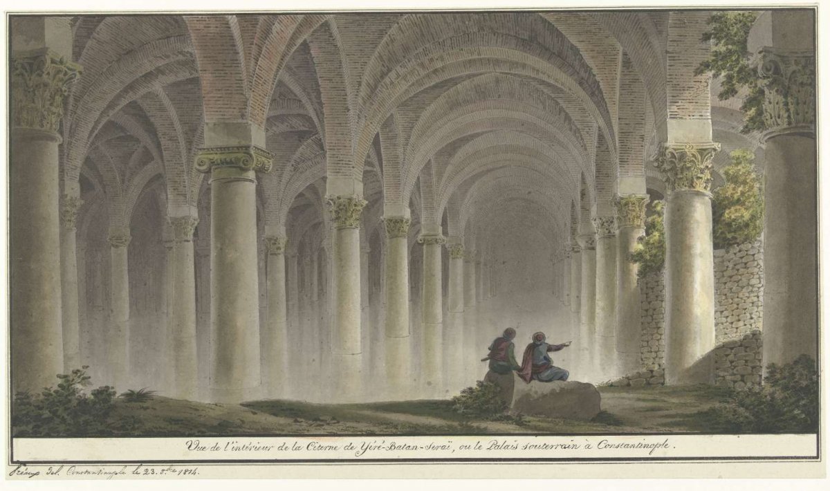 Interieur te Constantinopel, Michel François Preaulx, 1814