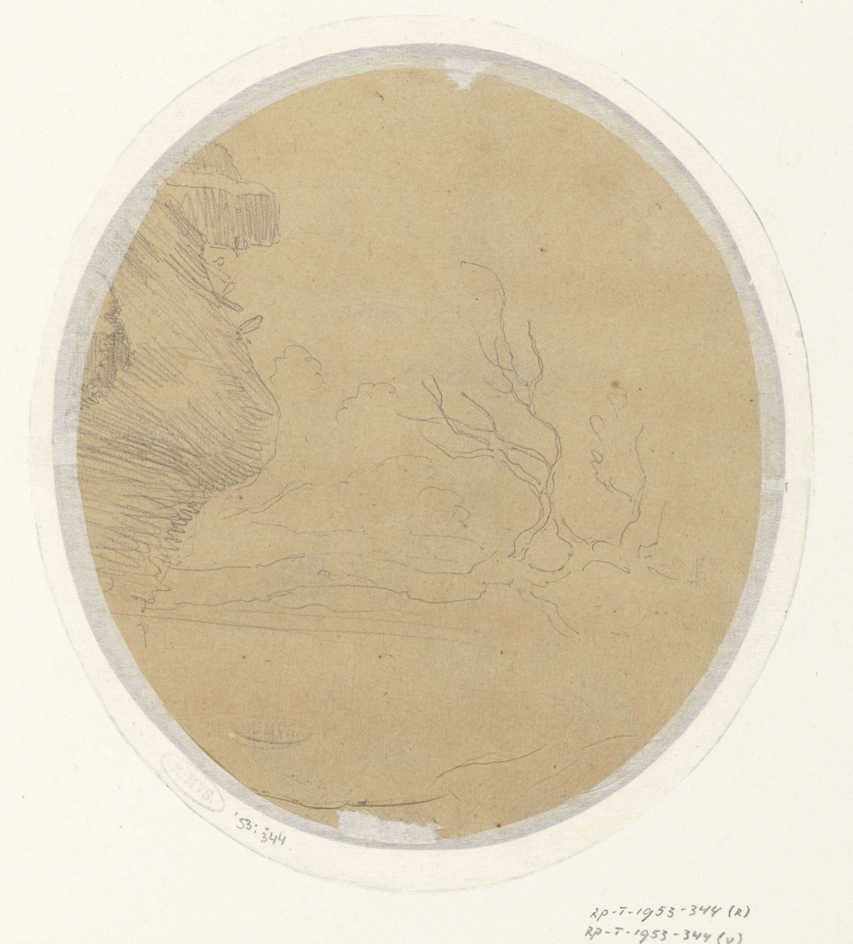 Landscape with ruins and a tree, Jean Jacques de Boissieu, 1746 - 1810