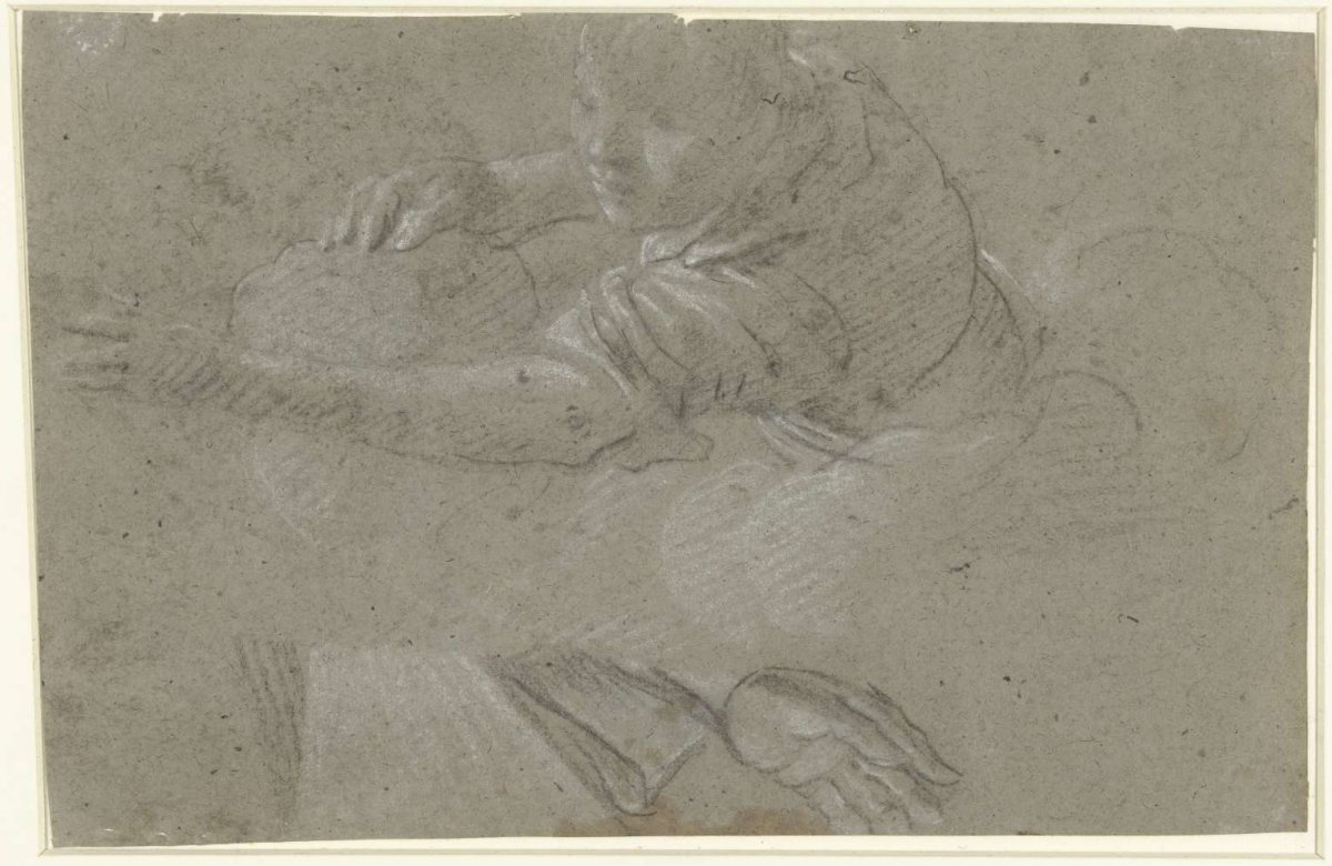 Study for a figure in the clouds and a hand, anonymous, 1610 - 1630