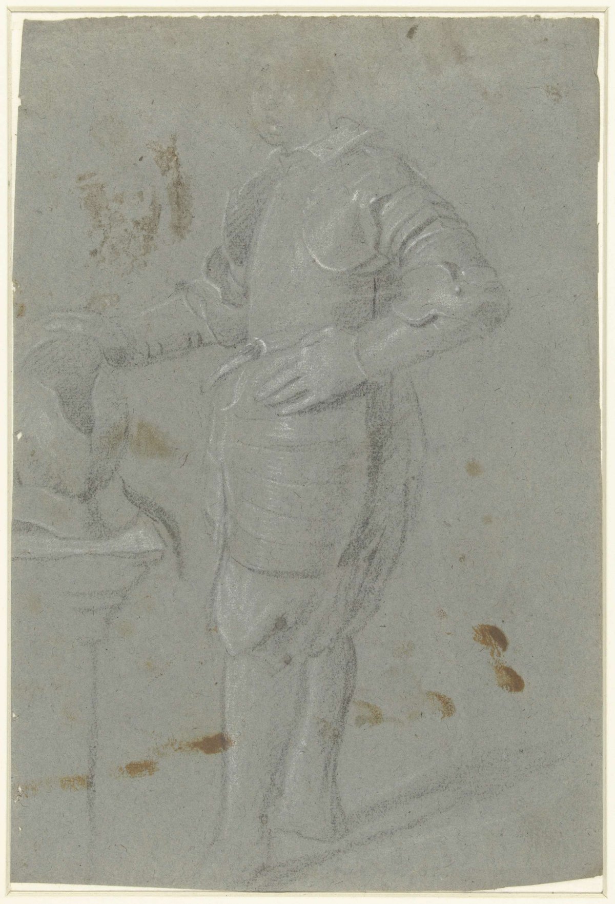 Standing warrior in armor, anonymous, 1610 - 1630