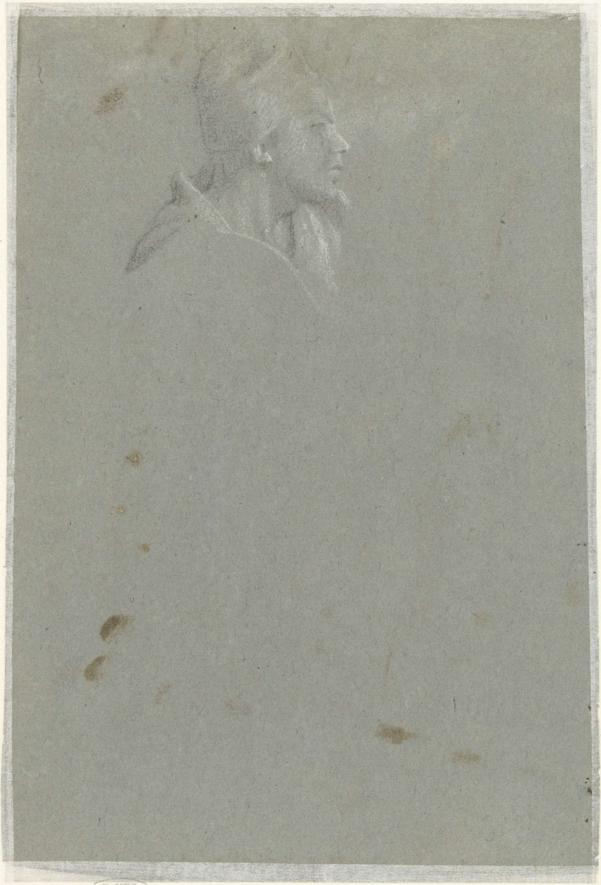 Head of a man, en profil, anonymous, 1610 - 1630