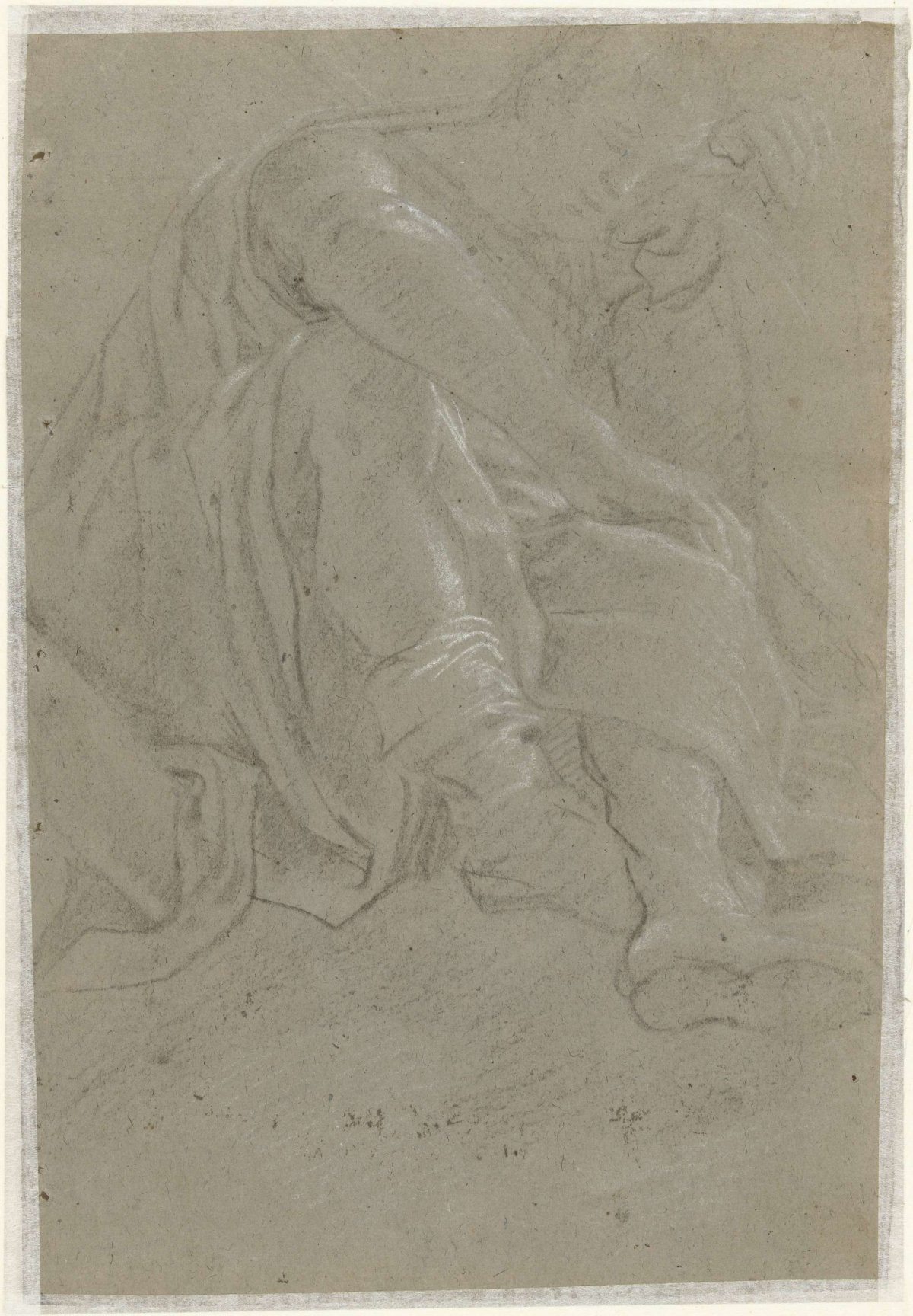 Zittende, wenende man, anonymous, 1610 - 1630