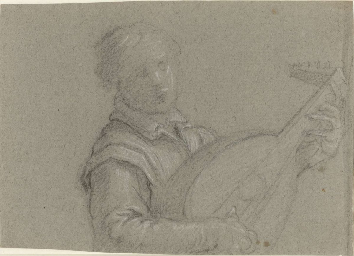 Luitspelende jongeman, anonymous, 1610 - 1630