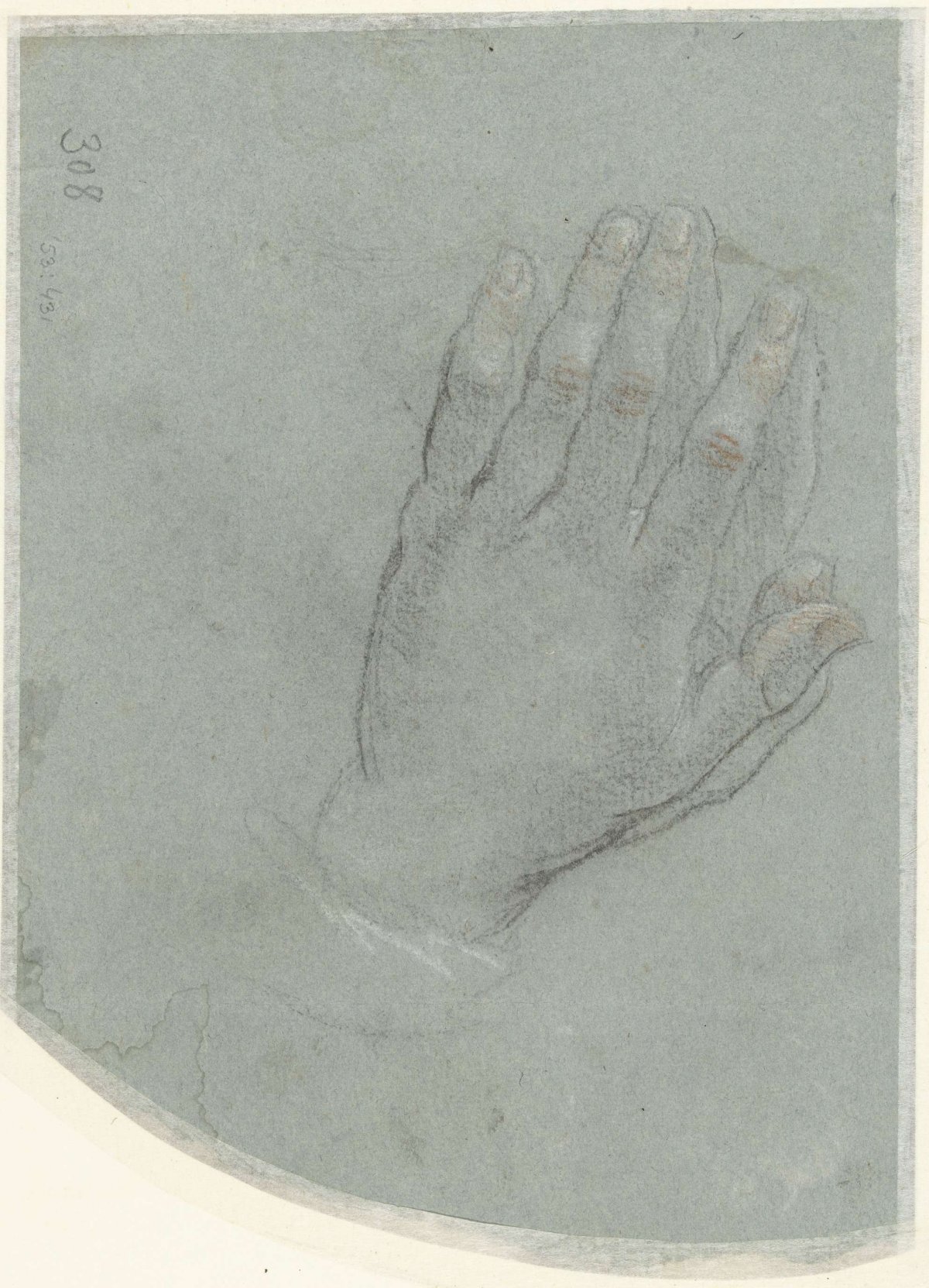 Study of a pair of hands, anonymous, 1610 - 1630