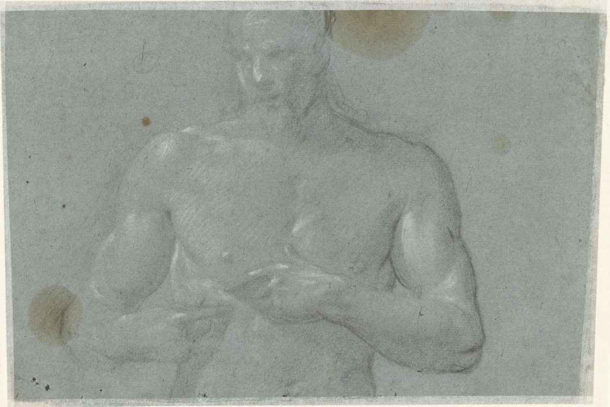 Christ pointing to the wound in his side, anonymous, 1610 - 1630