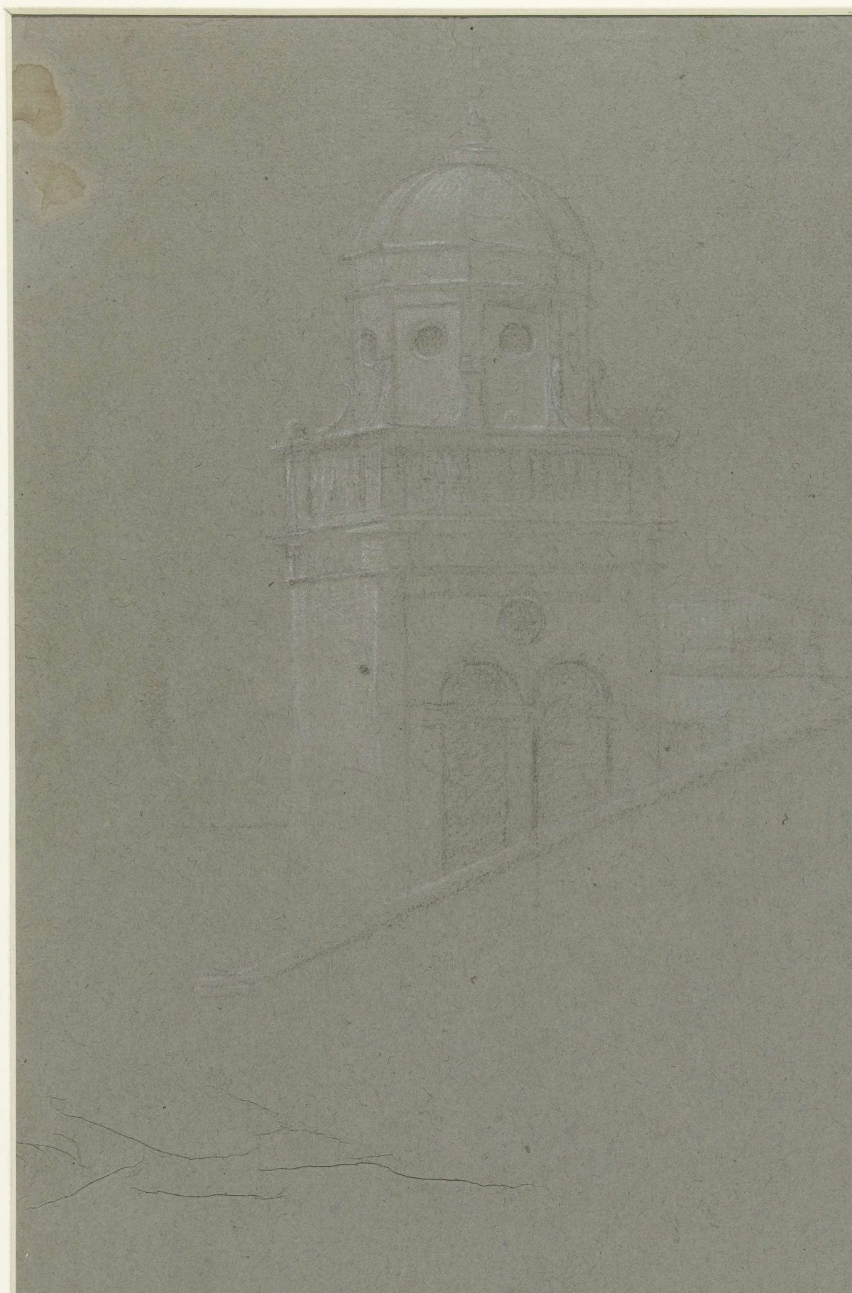 Tower of a church, anonymous, 1600 - 1699