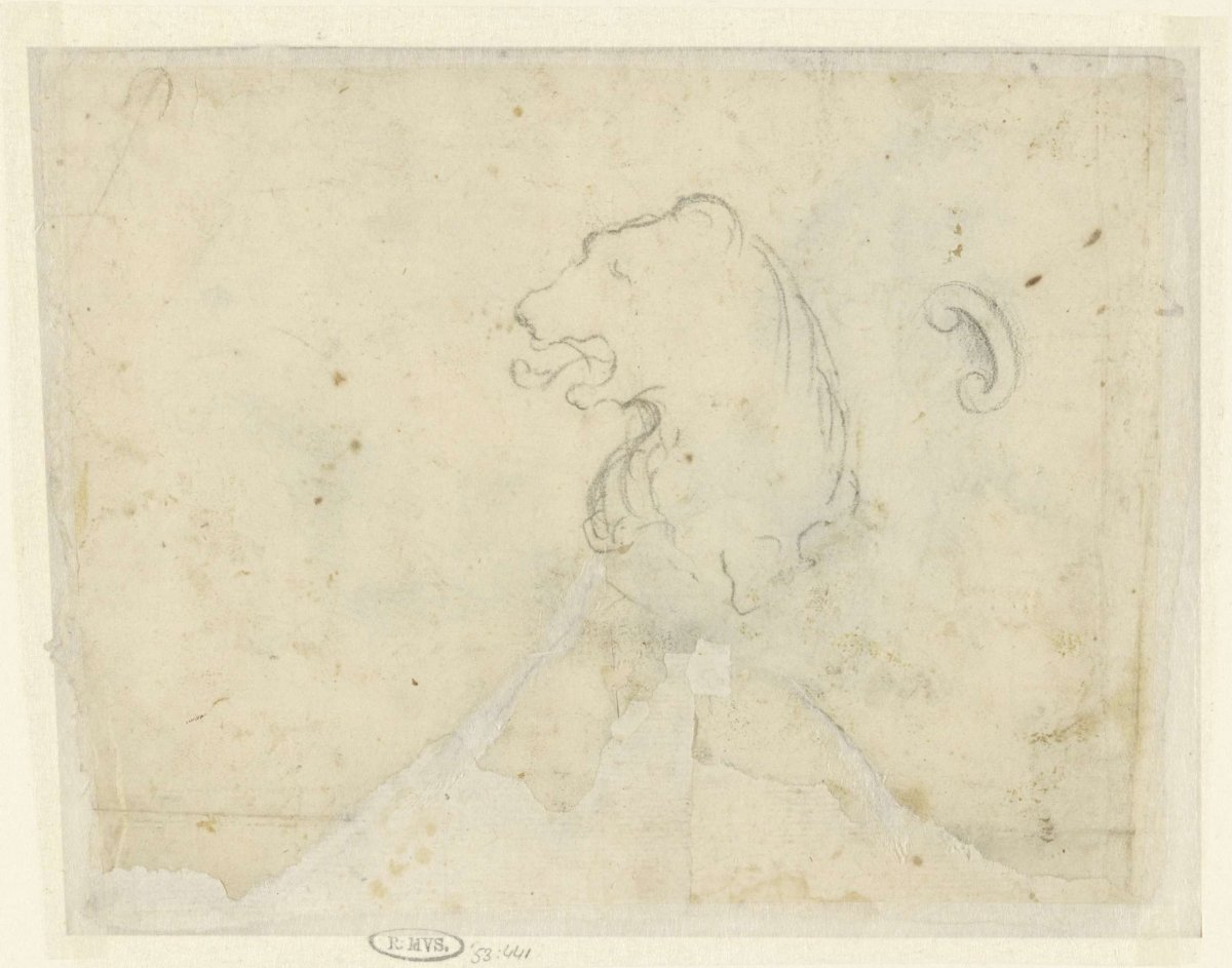 Study of an image of a lion, anonymous, 1480 - 1520