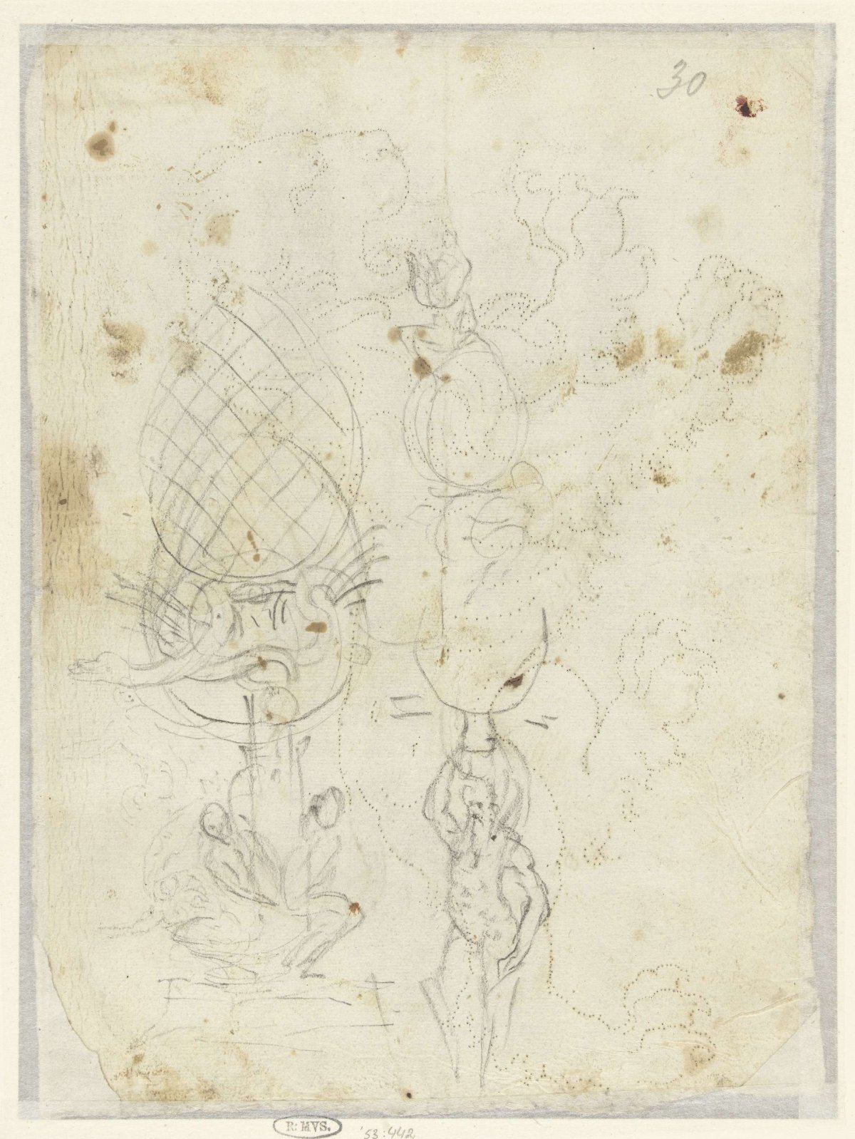 Sketches of tableware, anonymous, 1550 - 1599