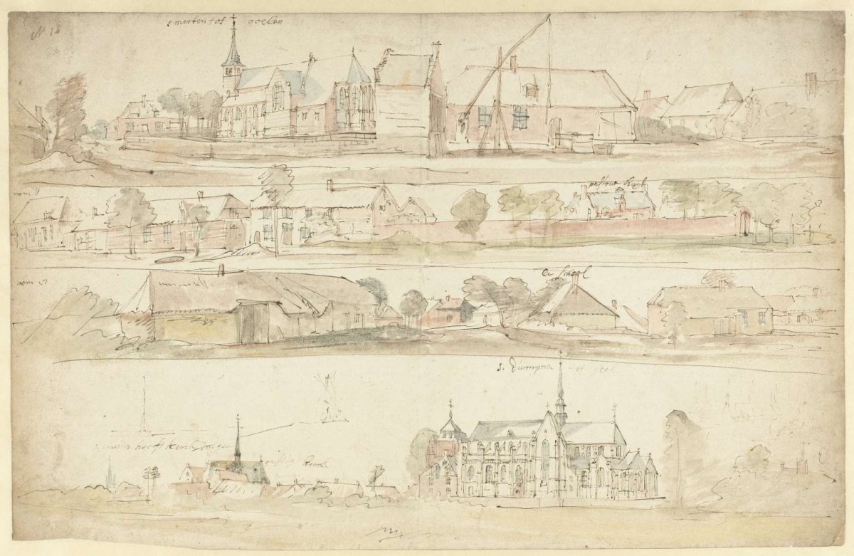 Four faces on Olen and Geel in Flanders, anonymous, in or after c. 1682 - before 1776