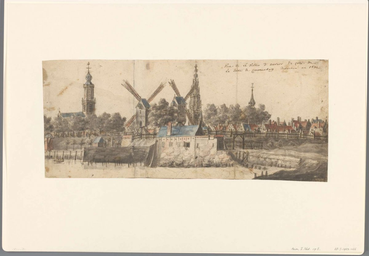 View of Antwerp, from the south, anonymous, 1692