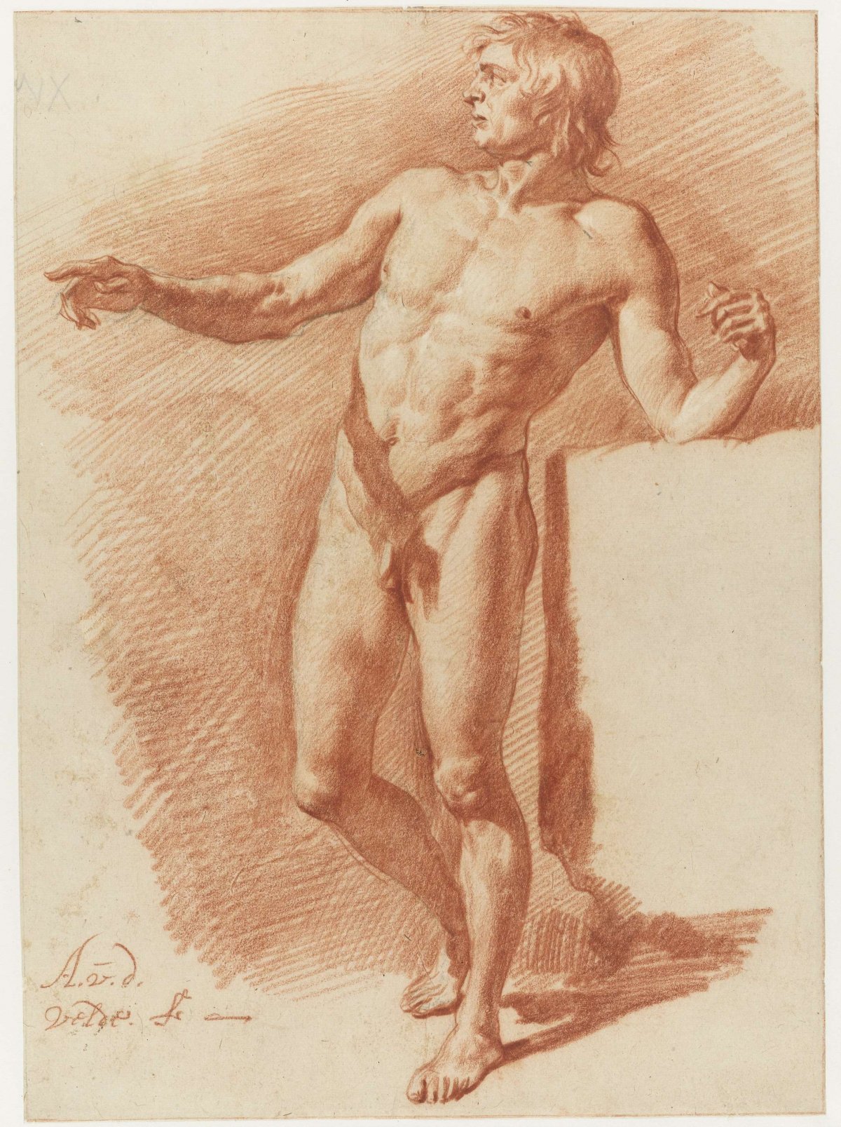 Standing Male Nude, Adriaen van de Velde, 1646 - 1672