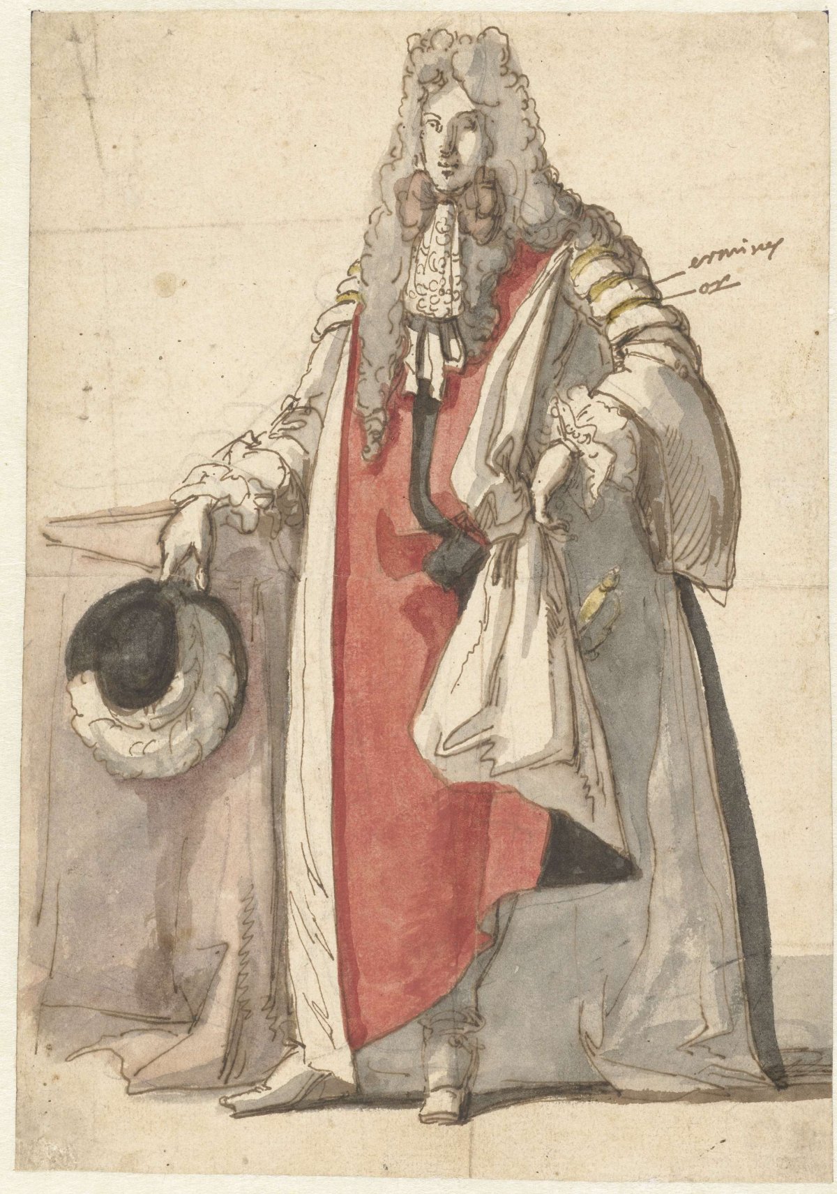 Portrait of William III, in state dress, Caspar Netscher, 1670 - 1684