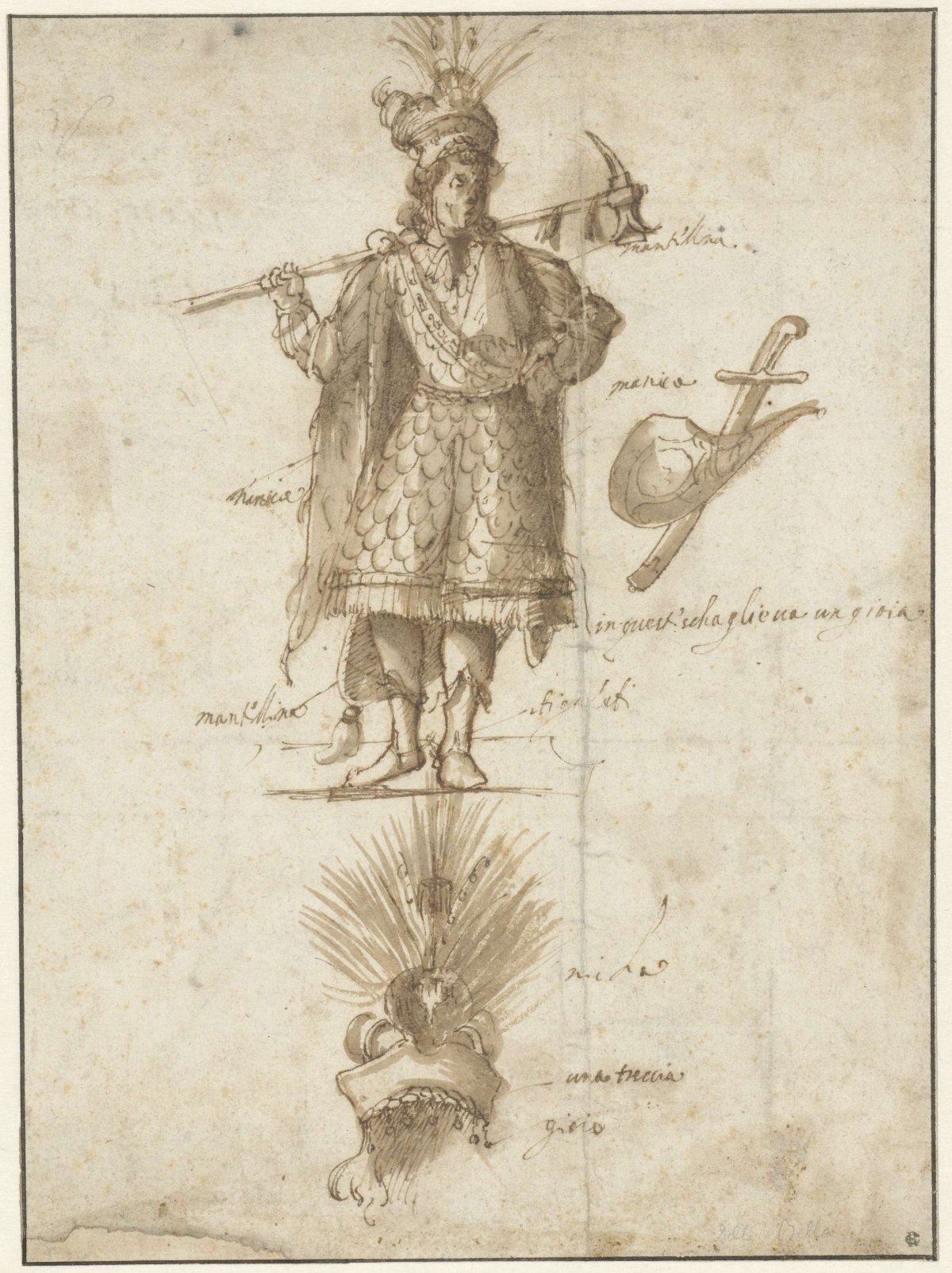 Studies of a masquerade: an alien warrior, anonymous, 1557 - 1640