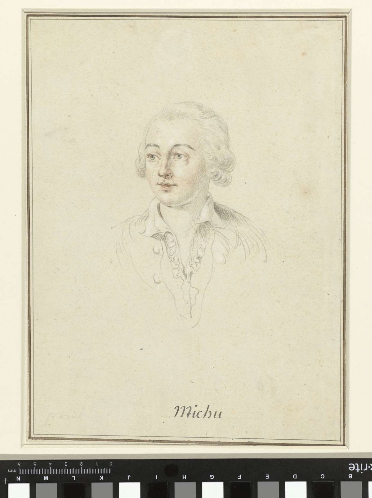 Portrait of L. Michu, anonymous, 1764 - 1802