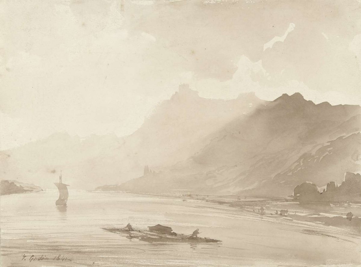 View of the Rhine, Théodore Gudin, 1842