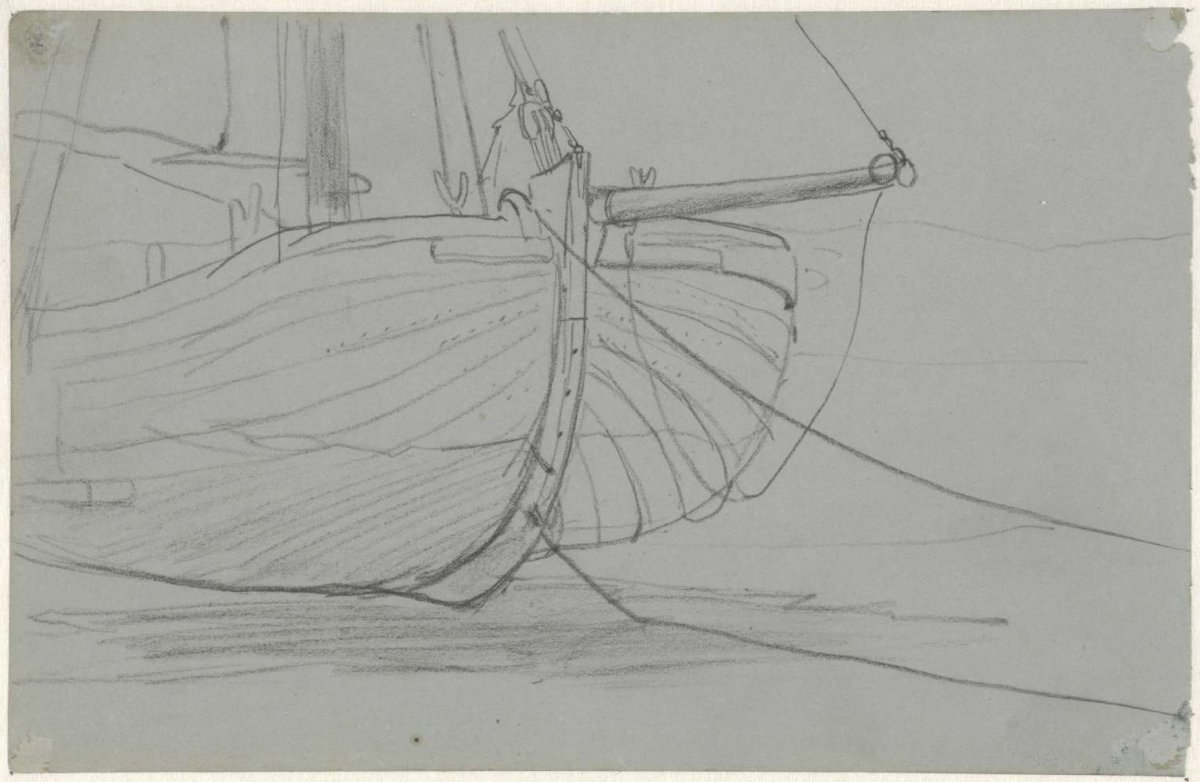 Prow of a bomb barge, Anton Mauve, 1848 - 1888