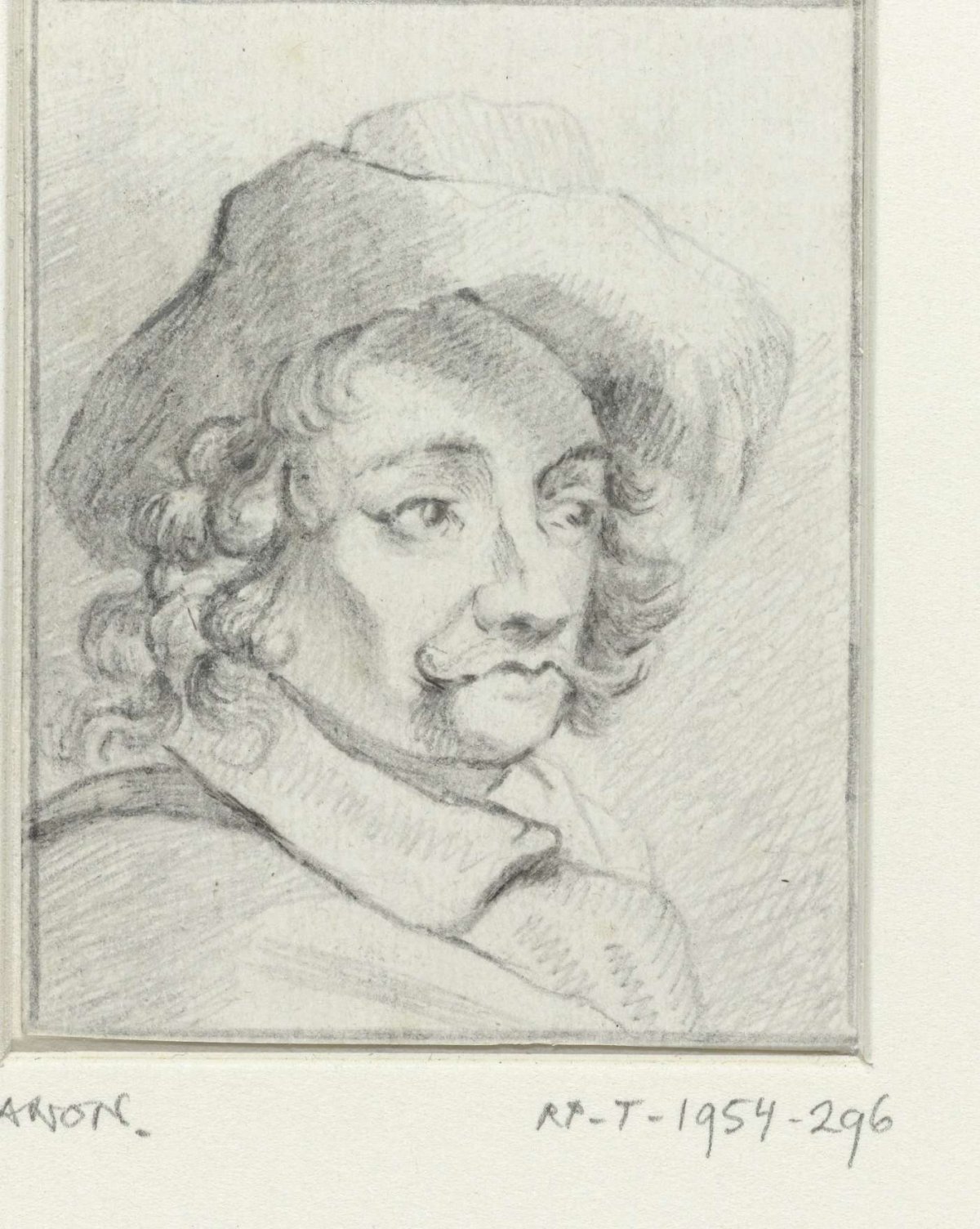 Portrait of the painter Hendrik Verschuring, anonymous, 1700 - 1800