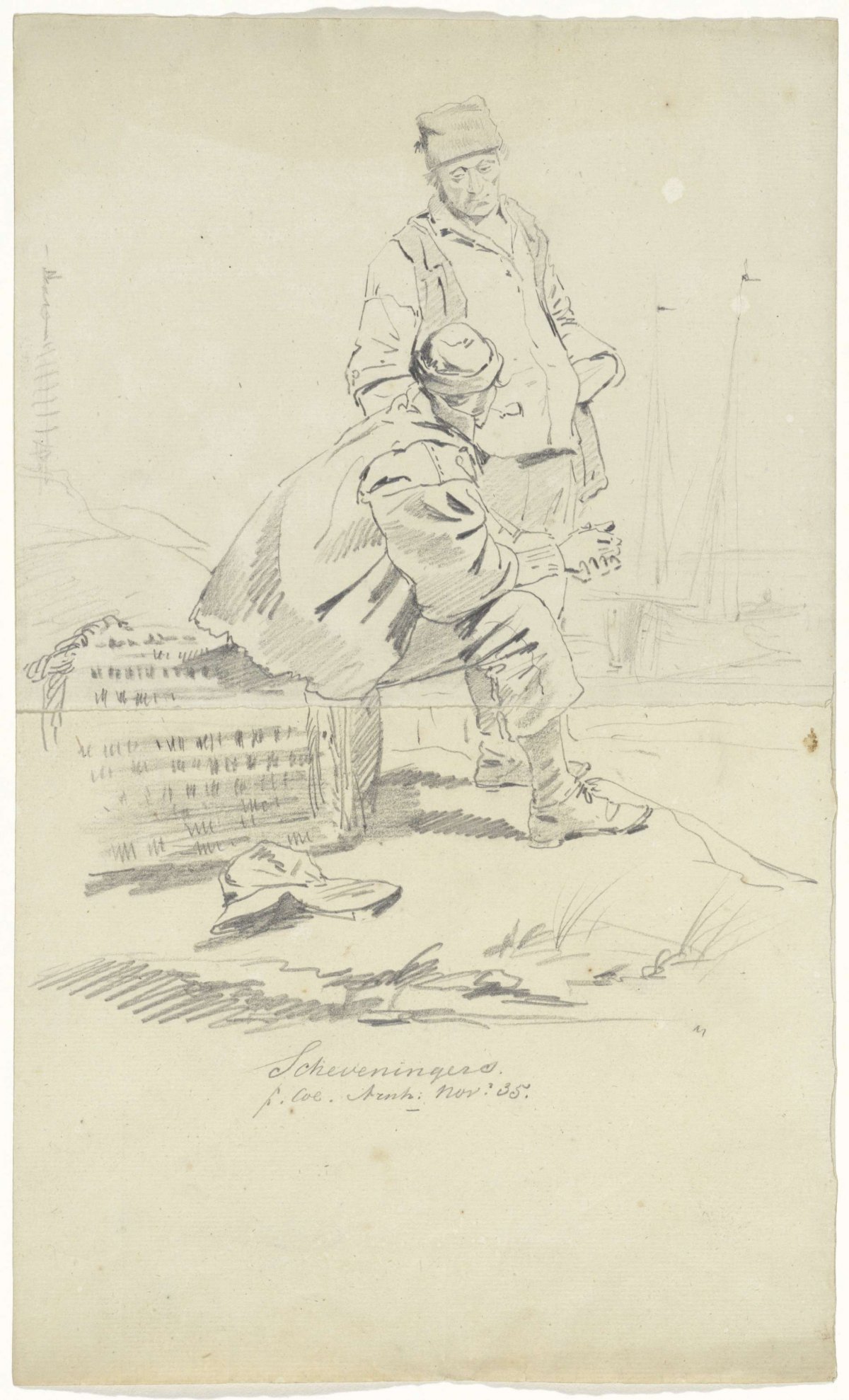 Scheveningers, Pieter van Loon, 1835