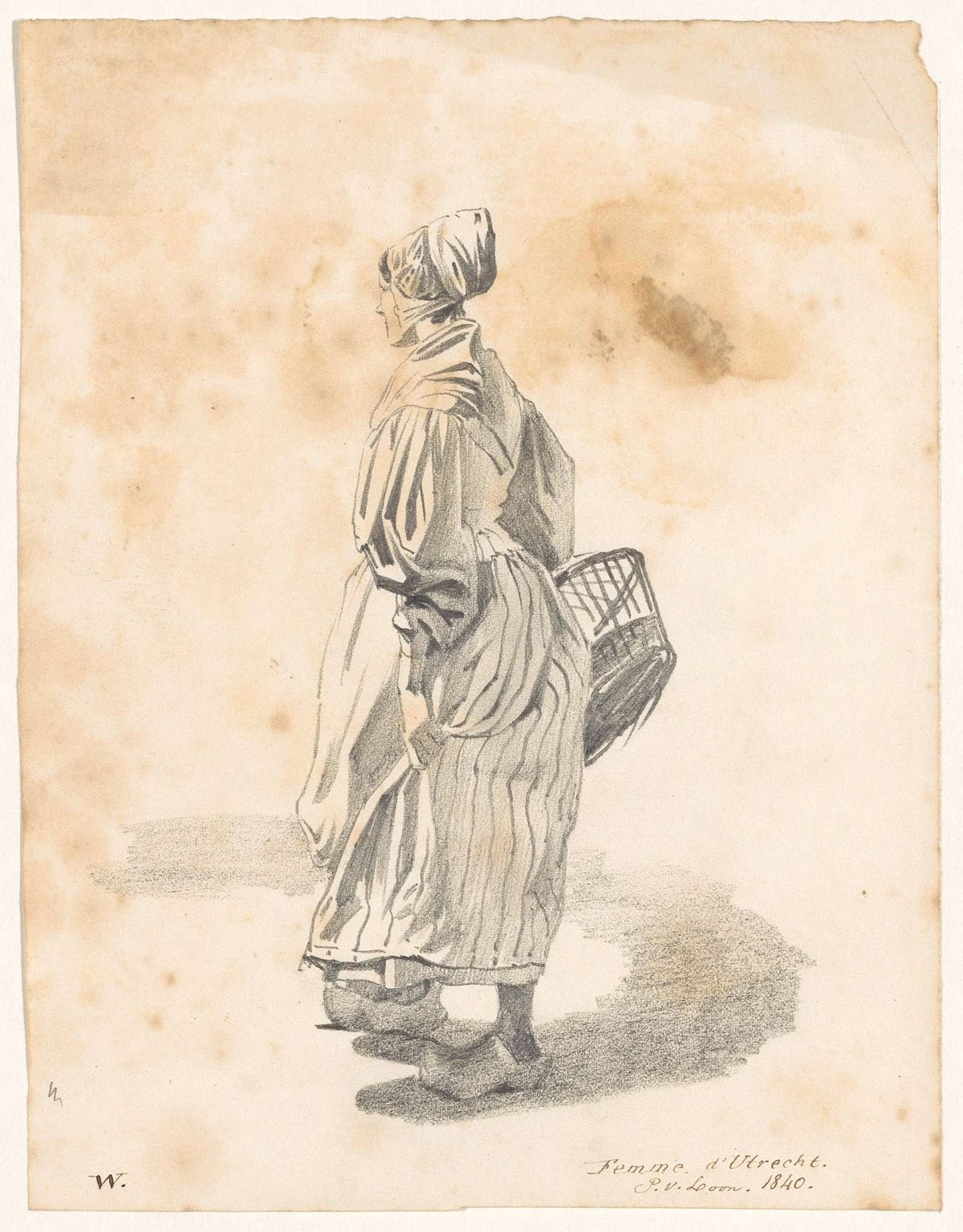 Woman from Utrecht, Pieter van Loon, 1840