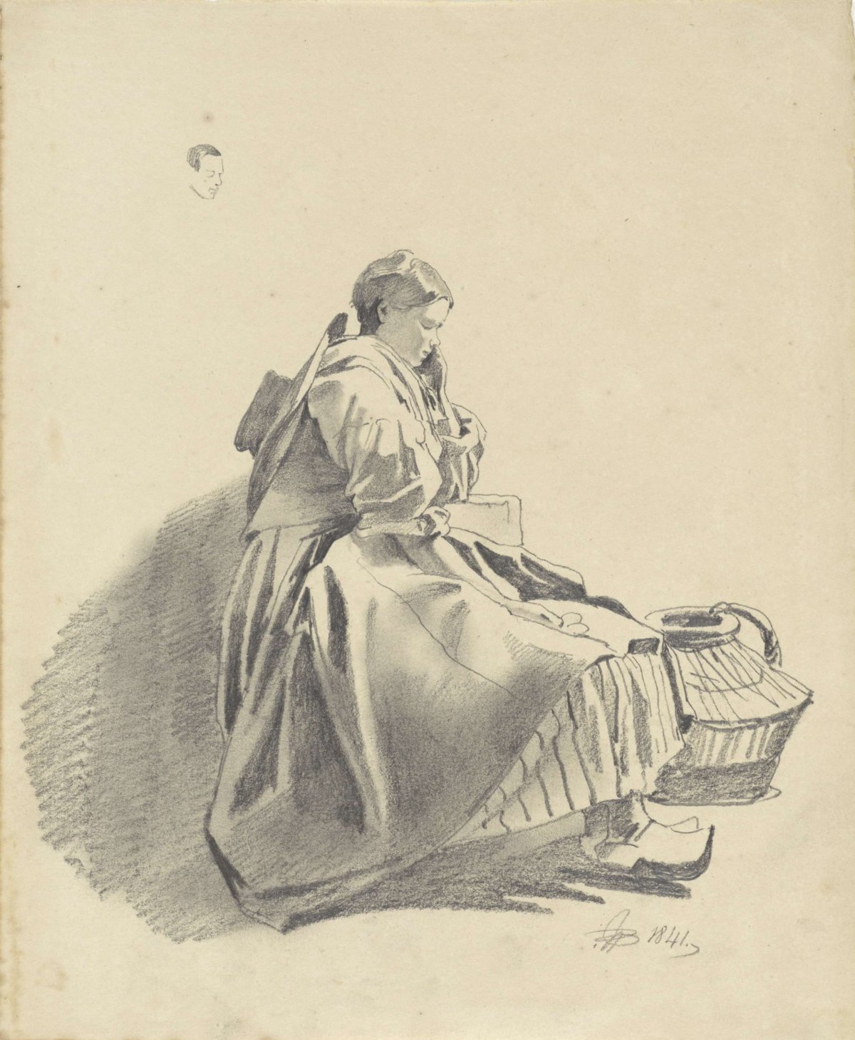Seated woman, Pieter van Loon, 1841