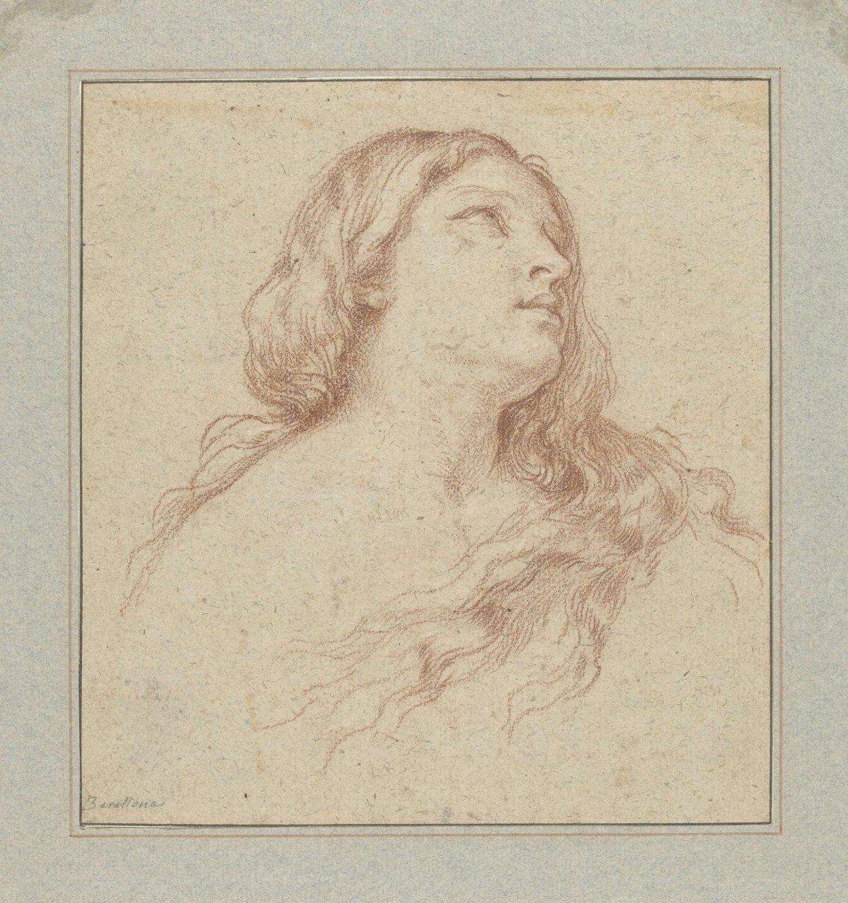 Study for the head of a Mary Magdalene, Niccolò Berrettoni, 1647 - 1682
