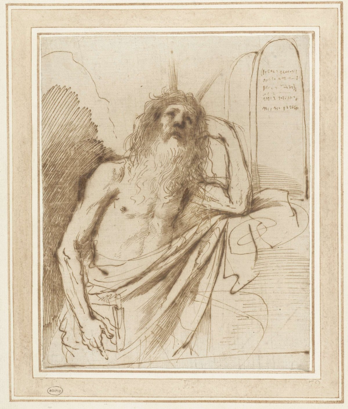 Moses at the tablets of the law, Guercino, 1601 - 1666