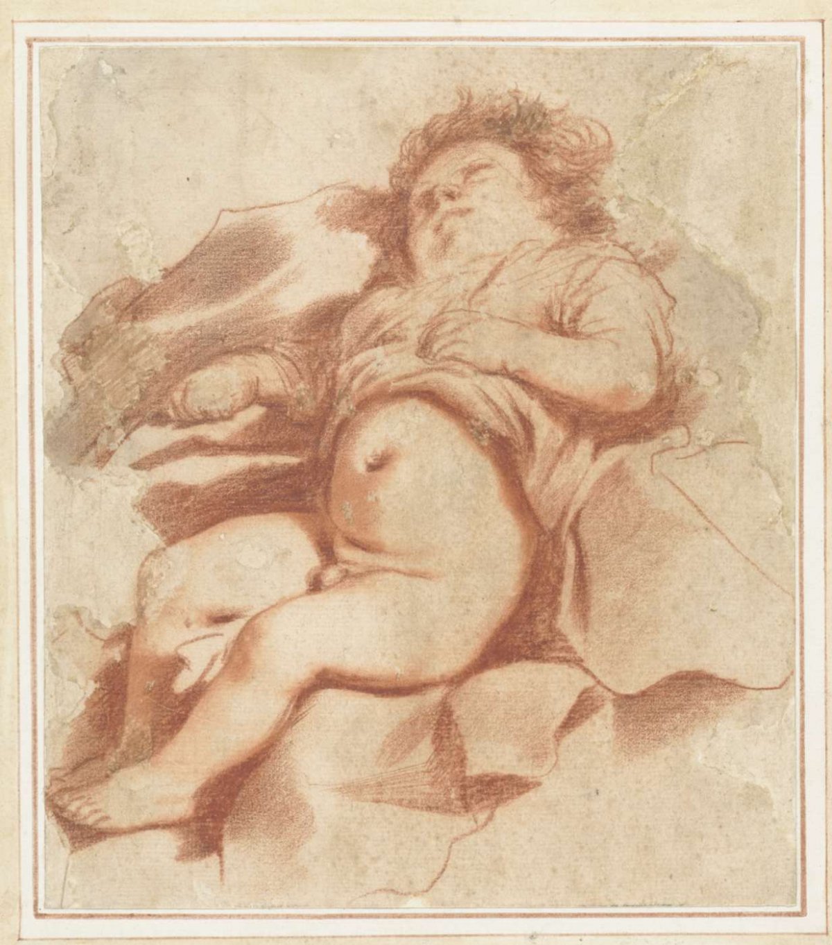 Study of a sleeping child, Guercino, 1619 - 1624