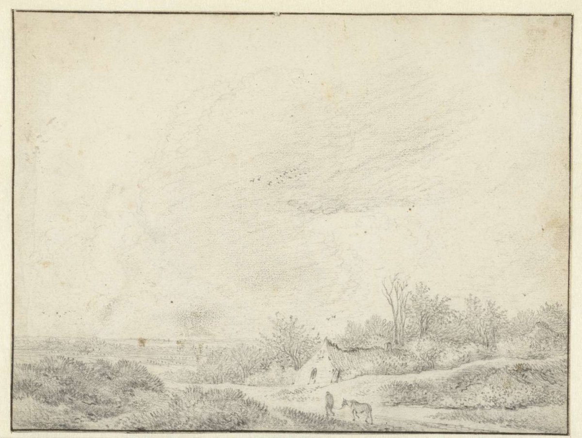 Dune landscape with farms, Guillam Du Bois, 1646 - 1653