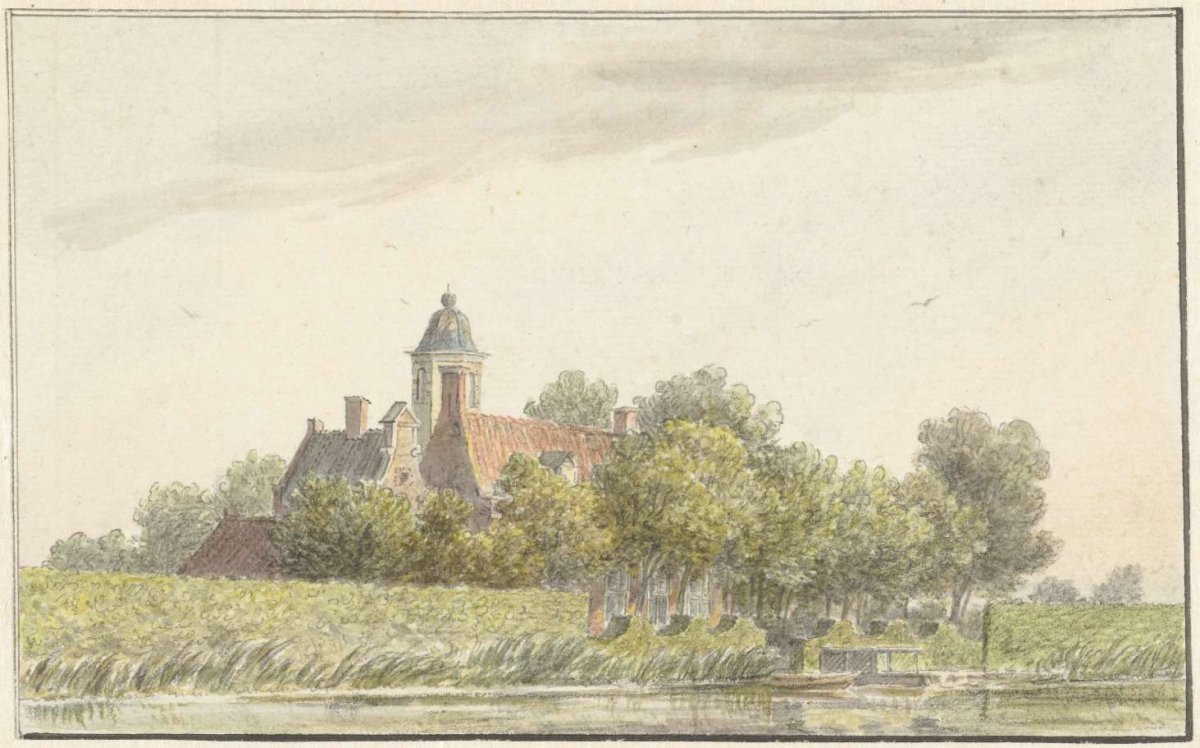 Peacock garden on the Amstel, Martinus van der Jagt, 1757 - 1805