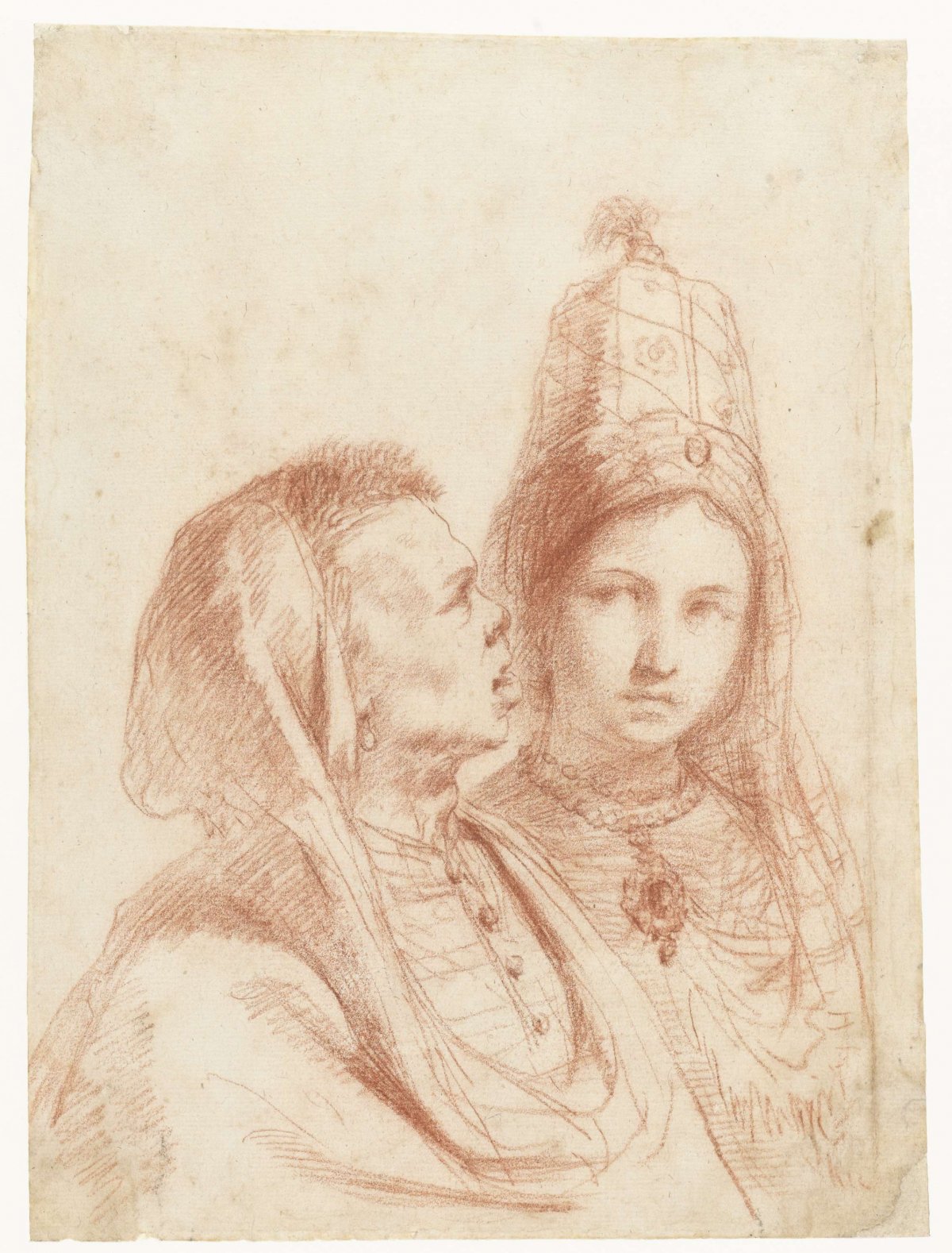 Busts of a Man and a Woman in South-Eastern European Costumes, Guercino, c. 1645 - c. 1655