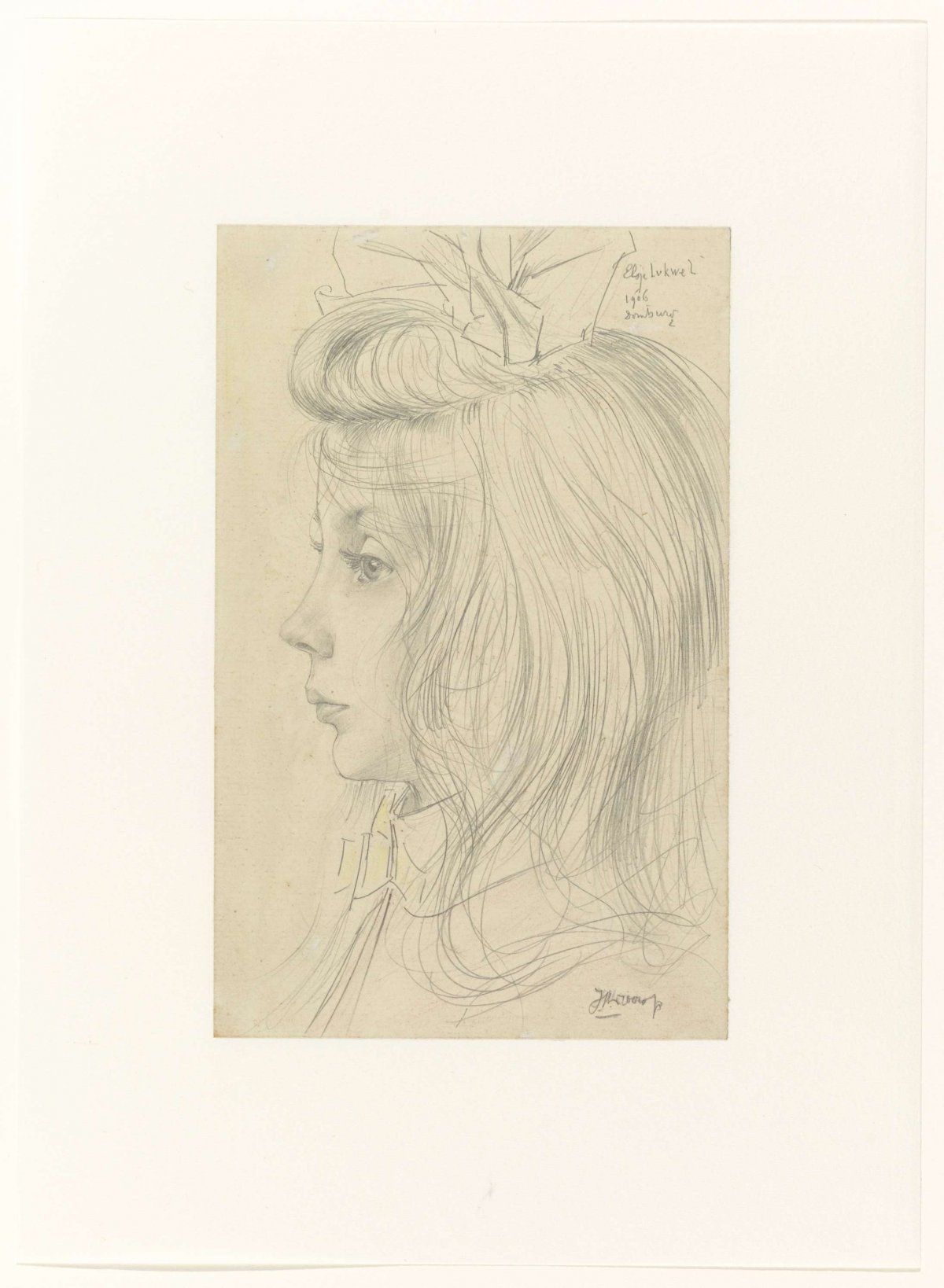 Portrait of Elsje Lukwel, Jan Toorop, 1906