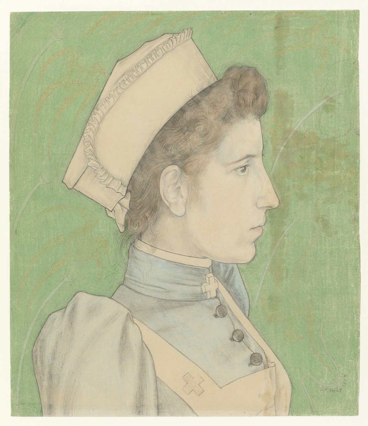 Portrait of Nurse Nelly, Jan Toorop, 1894