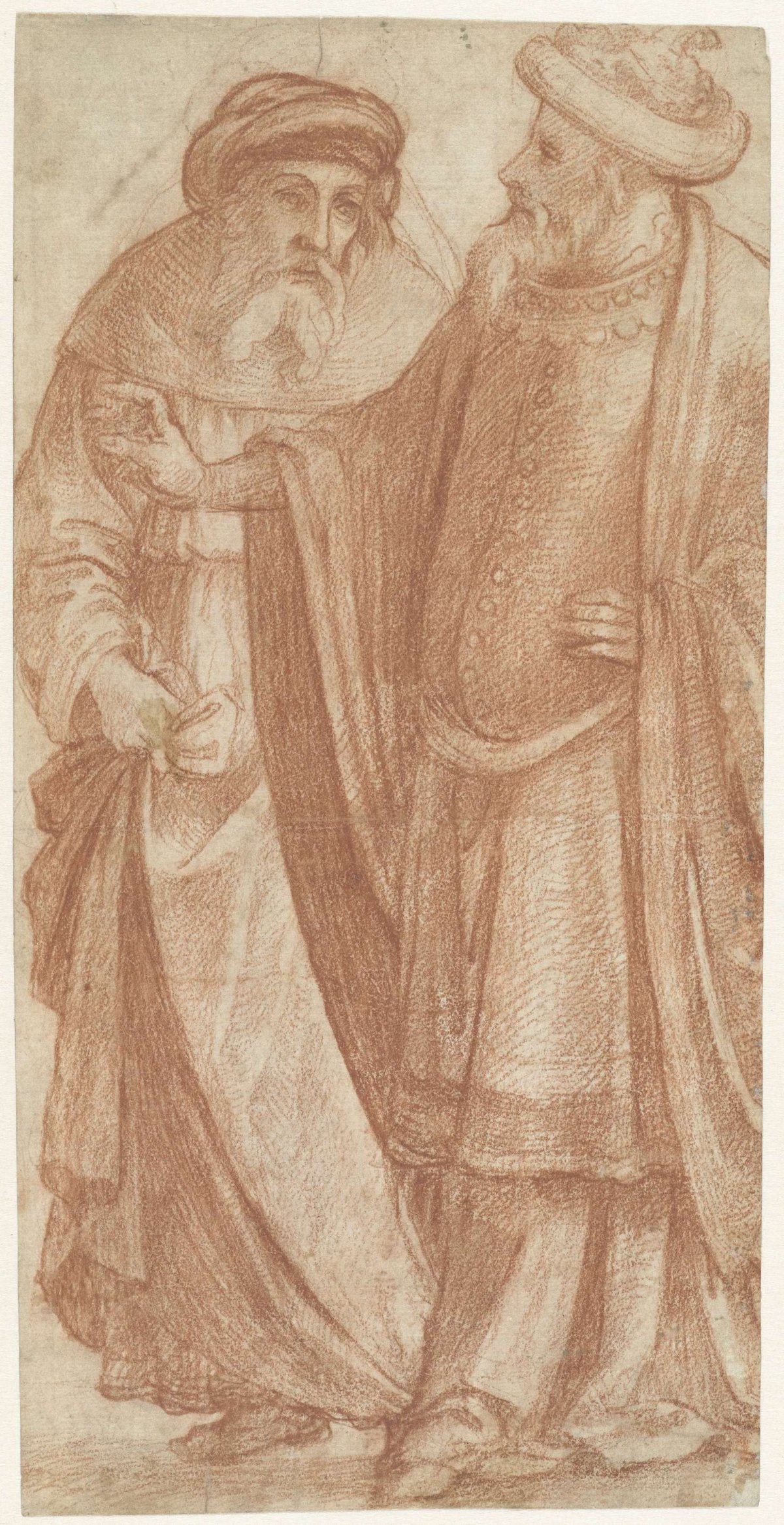 Two standing easterners in conversation, anonymous, 1500 - 1540