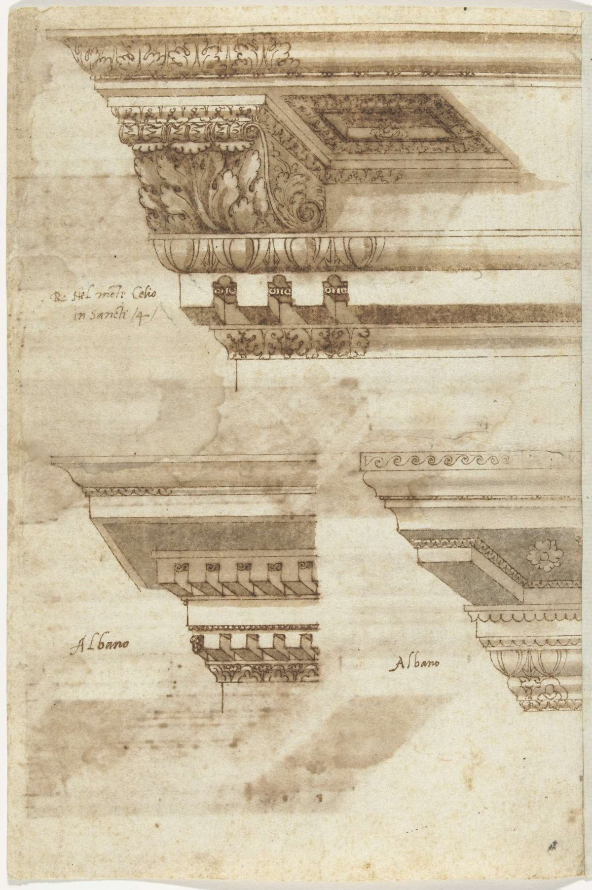 Three cornices, anonymous, 1500 - 1599