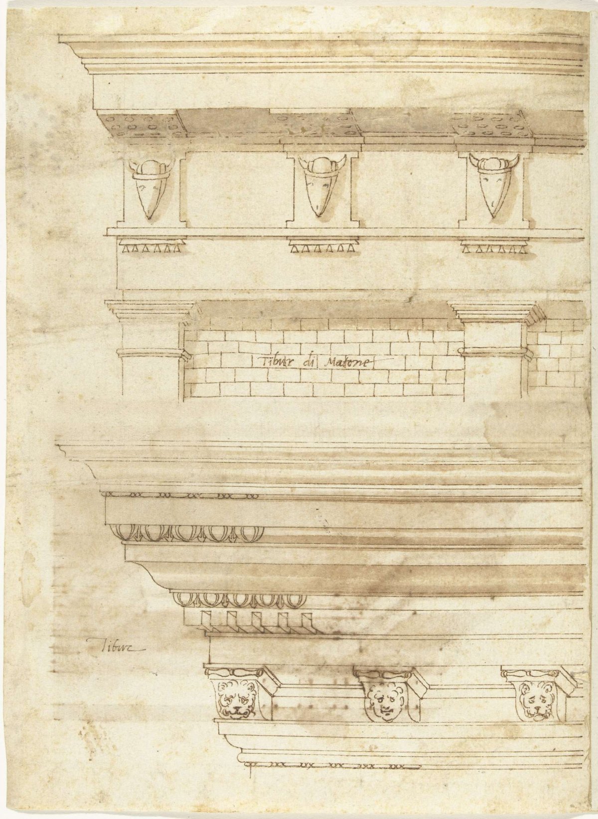 Two cornices, anonymous, 1500 - 1599
