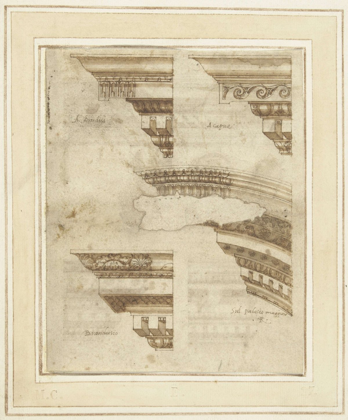 Vier kroonlijsten, anonymous, 1500 - 1599
