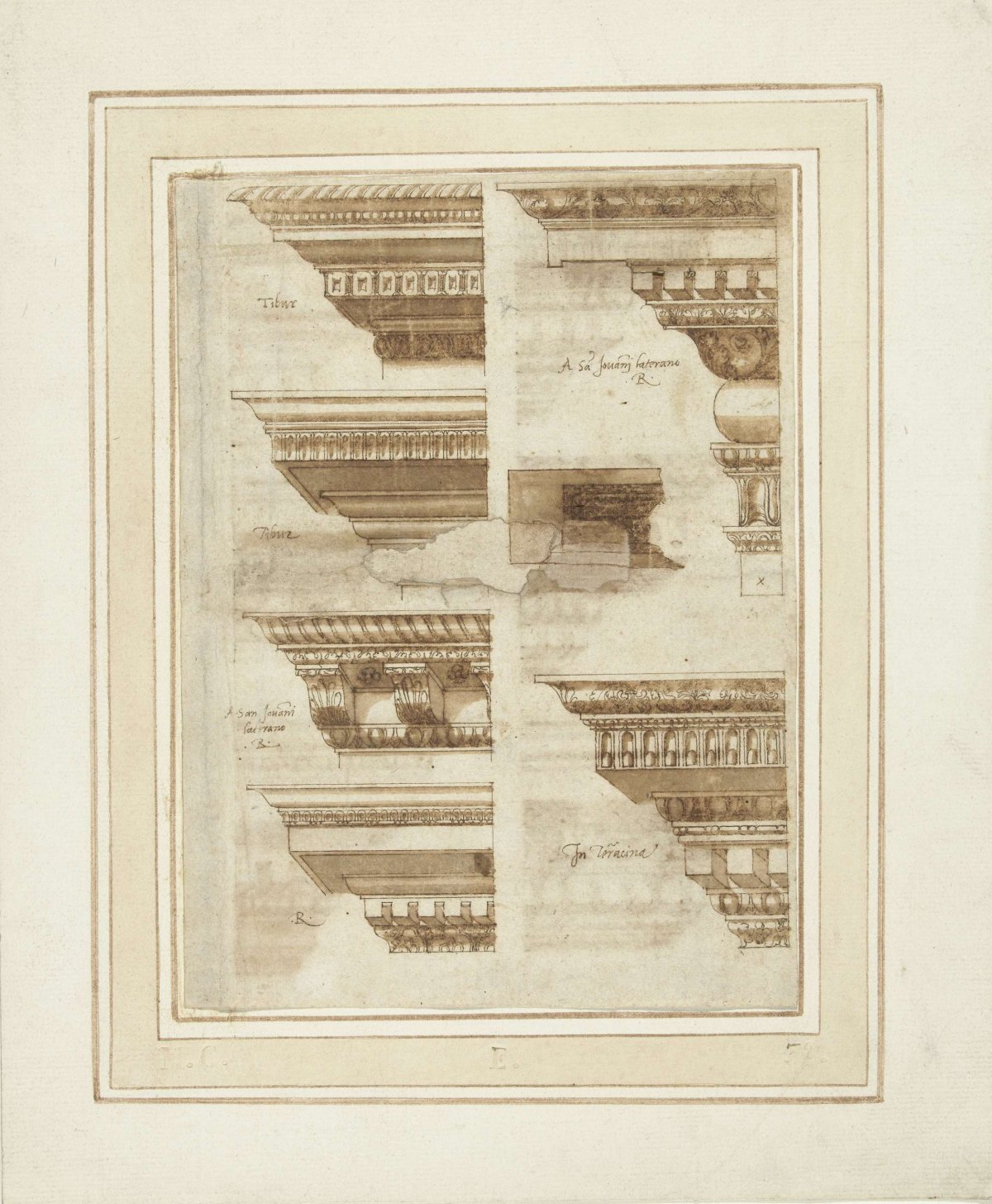 Zes kroonlijsten, anonymous, 1500 - 1599