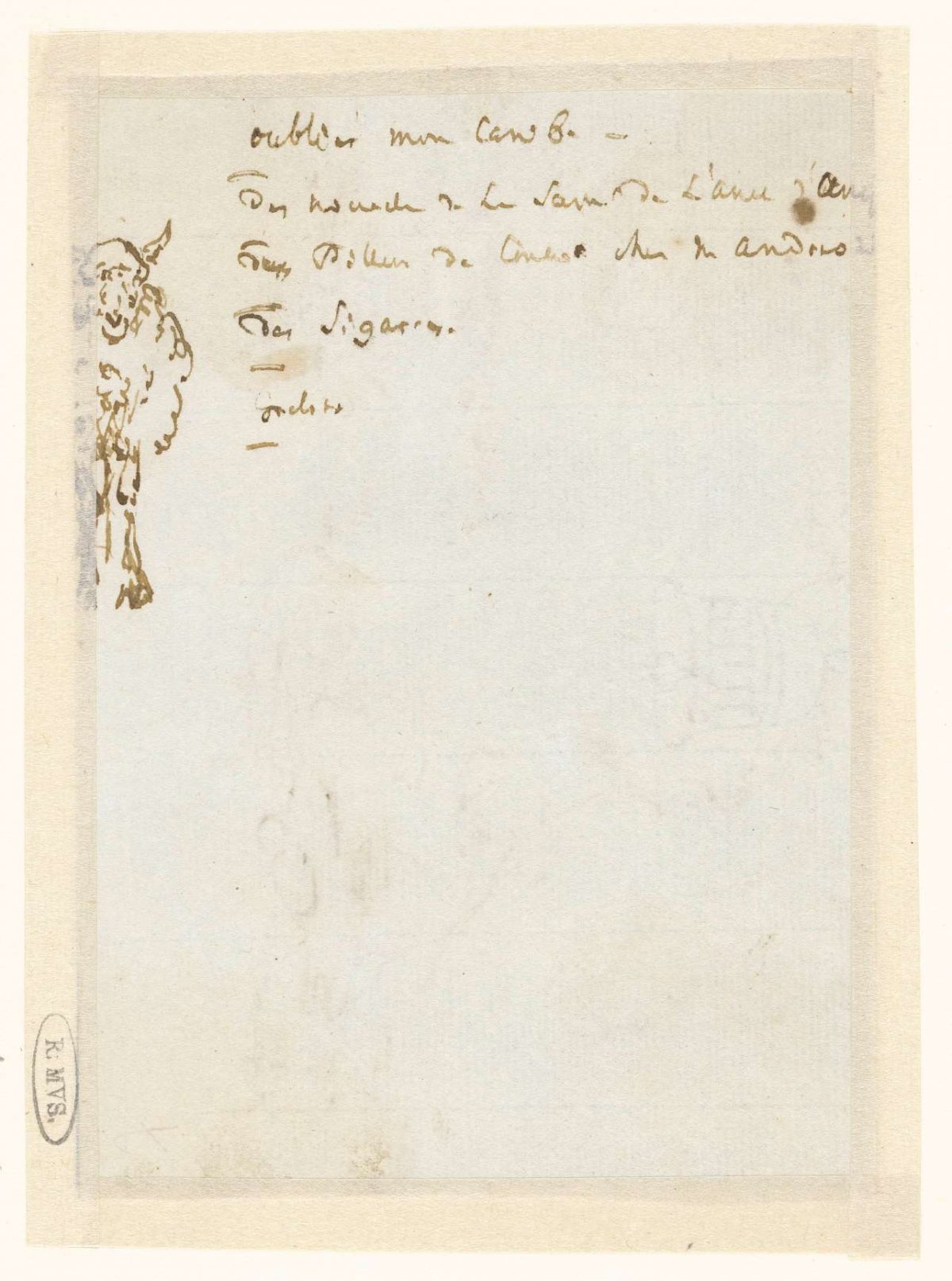Notes and a sheep (half), David Alphonse de Sandoz-Rollin, 1750 - 1809