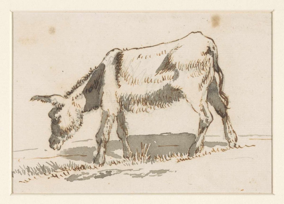 Grazing donkey, from left, David Alphonse de Sandoz-Rollin, 1750 - 1809