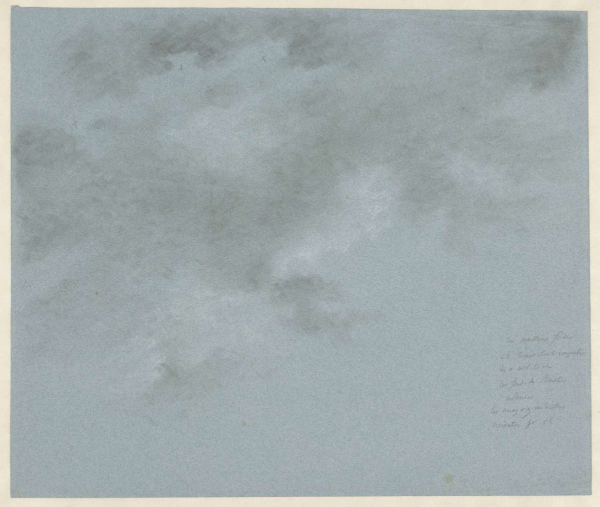 Study of clouds, Pierre-Louis De la Rive, 1763 - 1817